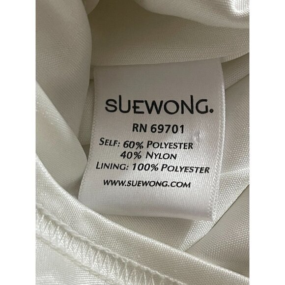 NWT Sue Wong Formal wedding Crystal Beaded White Ivory Knee Length Dress‎ Size 6 - Picture 15 of 16